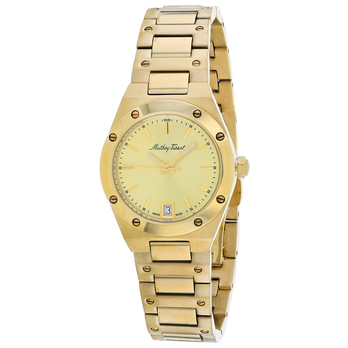 Mathey Tissot Women's Eliser Gold Dial Watch - D680PDI