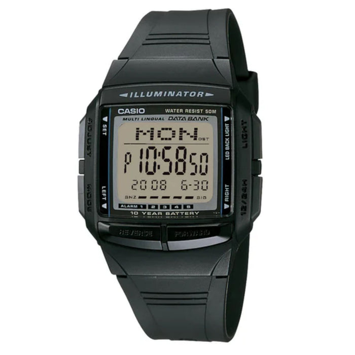 Casio Men's Telememo Grey Dial Watch - DB-36-1AVSDF