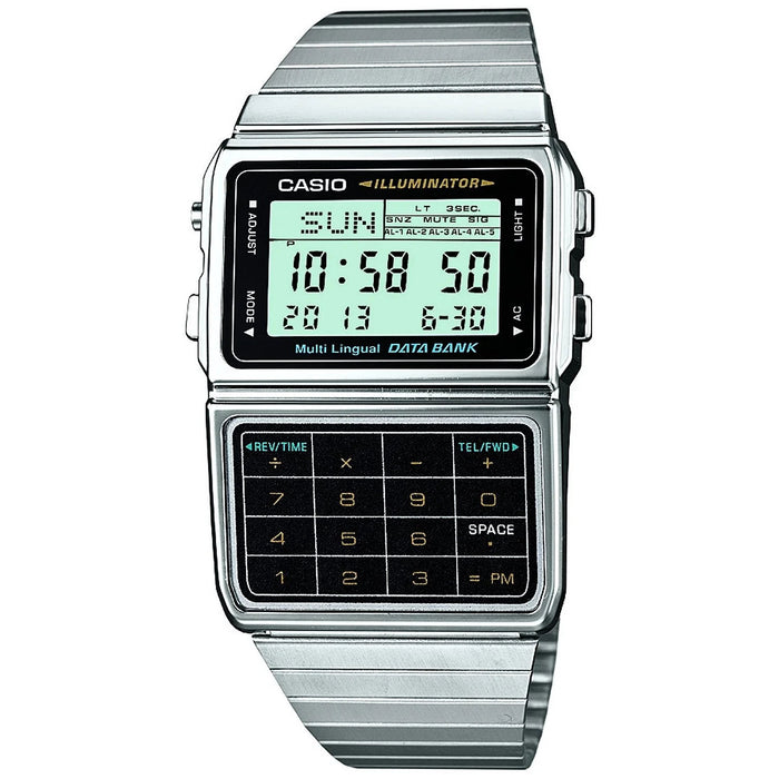 Casio Men's Data Bank Silver Dial Watch - DBC611-1