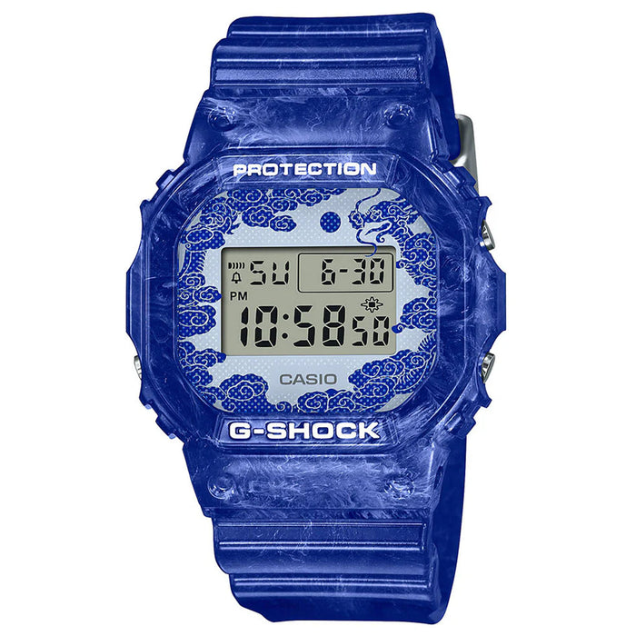 Casio Men's G-Shock 5600 Series Blue Dial Watch - DW5600BWP-2