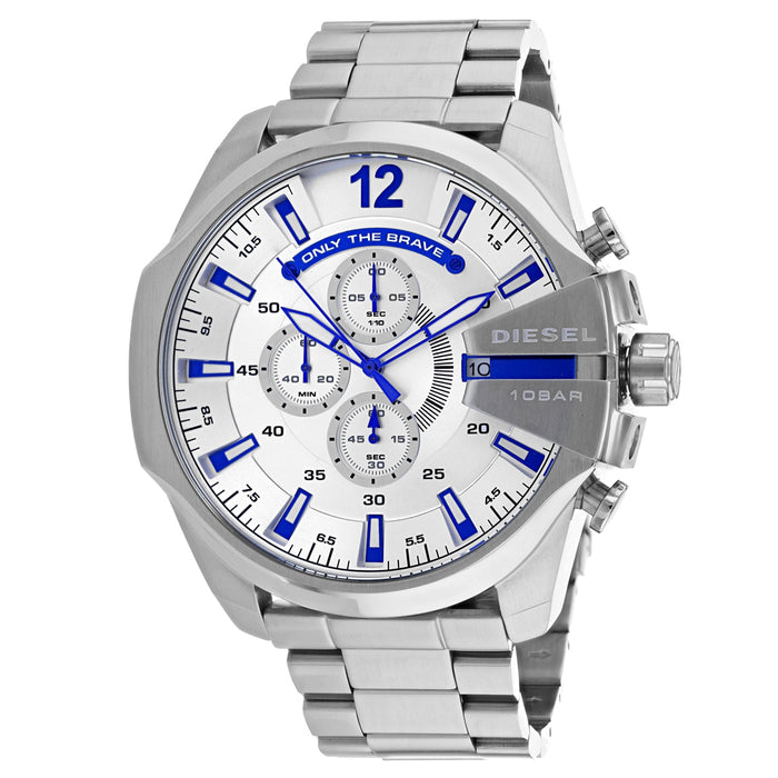 Diesel Men's Mega Chief Silver Dial Watch - DZ4477