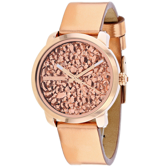 Diesel Women's Flare Rocks Rose Gold Dial Watch - DZ5583