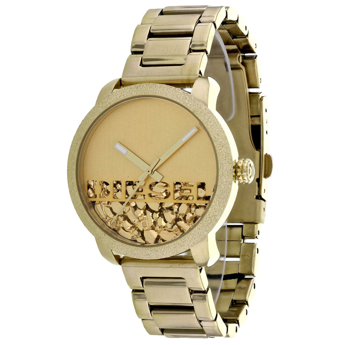 Diesel Women's Flare Rocks Gold Dial Watch - DZ5587
