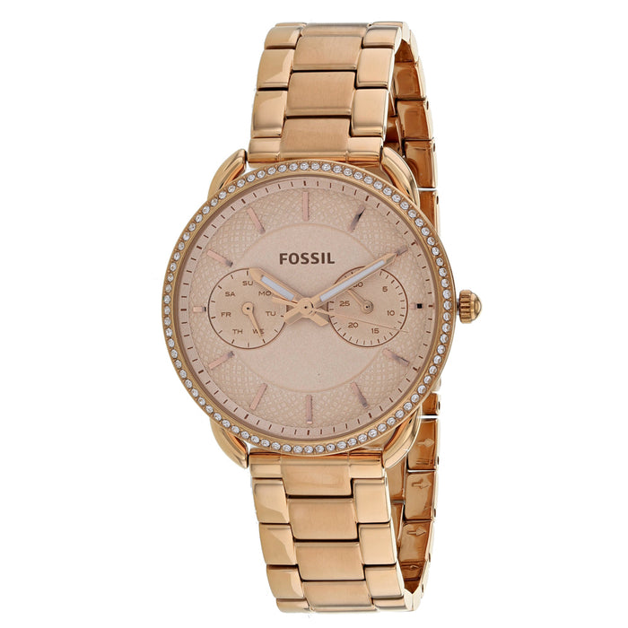 Fossil Women's Tailor Rose Gold Dial Watch - ES4264