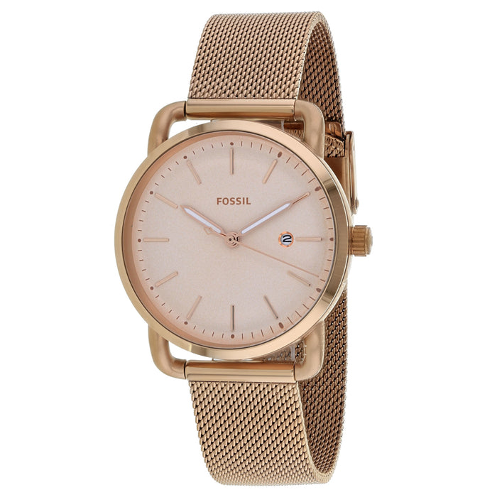 Fossil Women's Commuter Rose Gold Dial Watch - ES4333