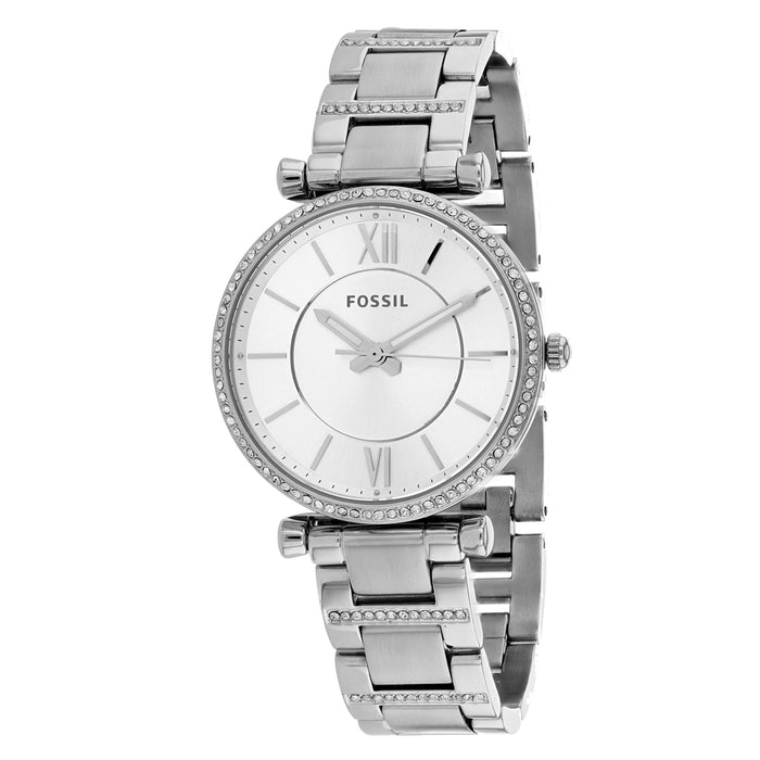 Fossil Women's Carlie Silver Dial Watch - ES4341