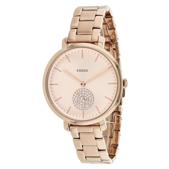 Fossil Women's Jacqueline Rose gold Dial Watch - ES4438
