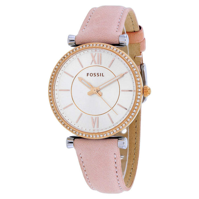 Fossil Women's Carlie Silver Dial Watch - ES4484