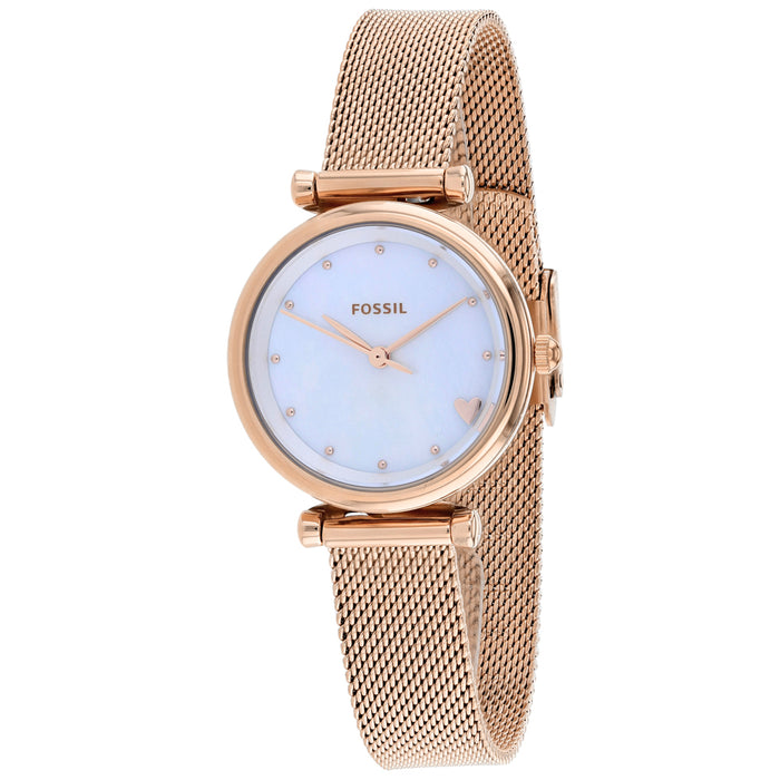 Fossil Women's Mini Carlie Mother of Pearl Dial Watch - ES4505