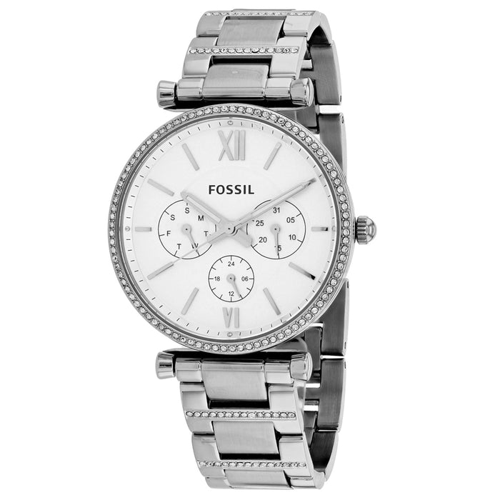 Fossil Women's Carlie Silver Dial Watch - ES4541