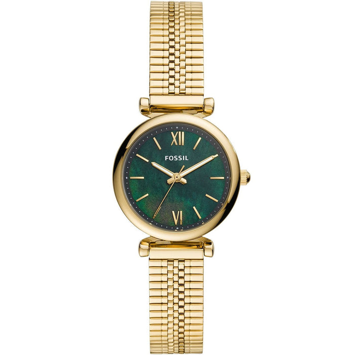 Fossil Women's Carlie Mini Green Dial Watch - ES4645