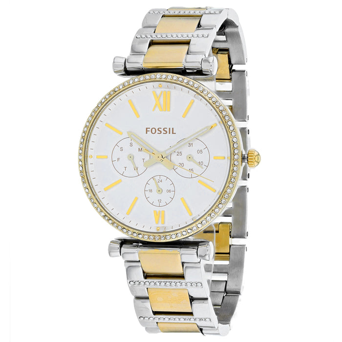 Fossil Women's Carlie White Dial Watch - ES4661