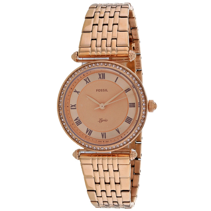 Fossil Women's Lyric Rose gold Dial Watch - ES4711