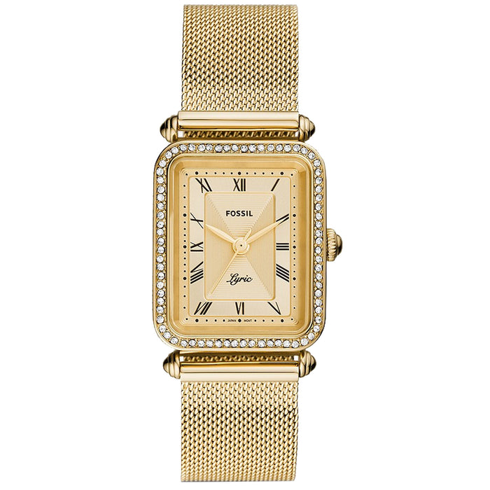 Fossil Women's Lyric Gold Dial Watch - ES4972