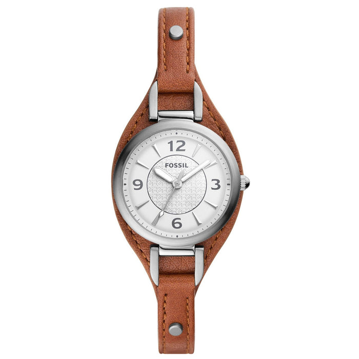 Fossil Women's Carlie LiteHide White Dial Watch - ES5214