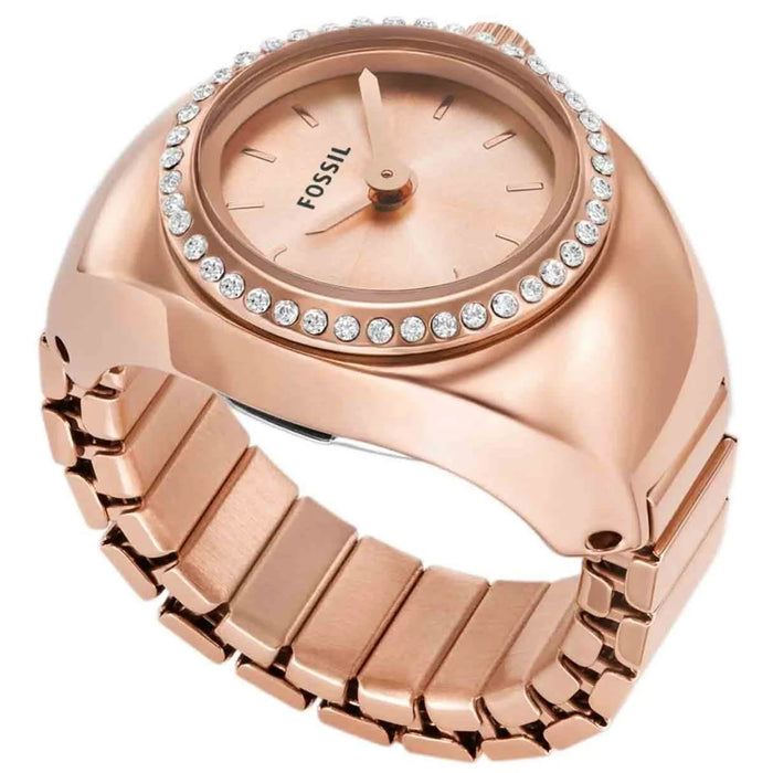 Fossil Women's Watch Ring Rose gold Dial Watch - ES5320