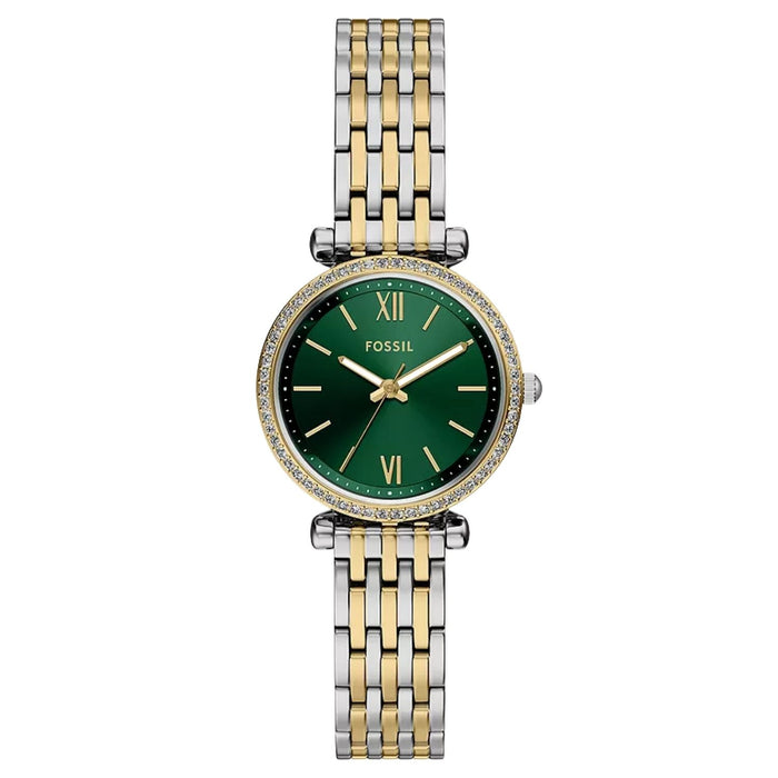 Fossil Women's Carlie Green Dial Watch - ES5439