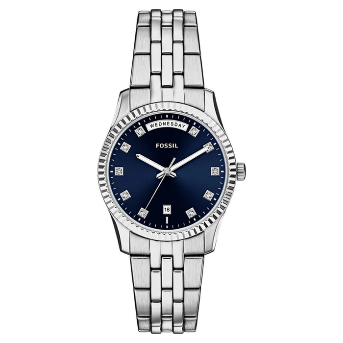 Fossil Women's Scarlette Blue Dial Watch - ES5457