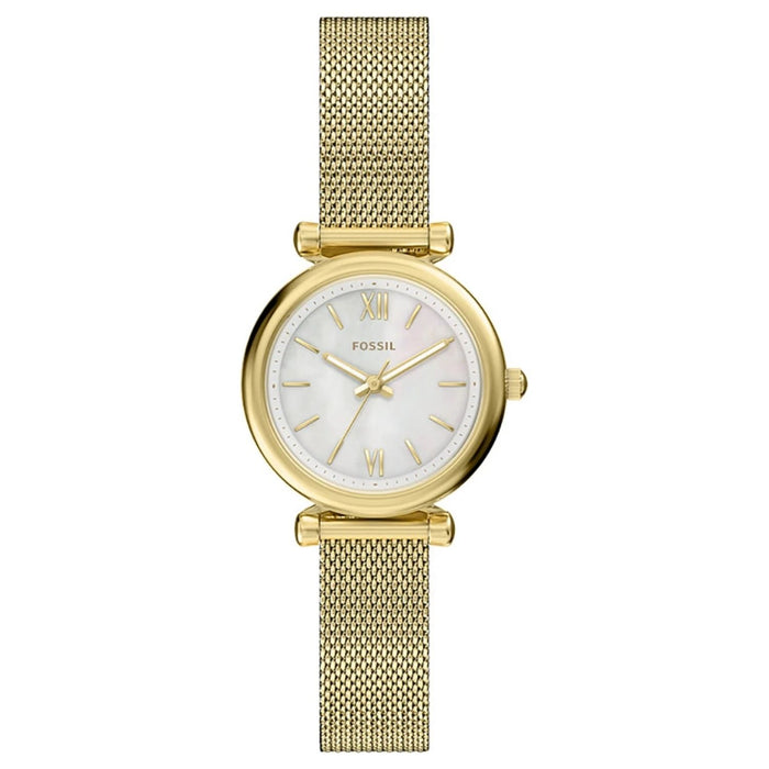 Fossil Women's Carlie Mini White Dial Watch - ES5462