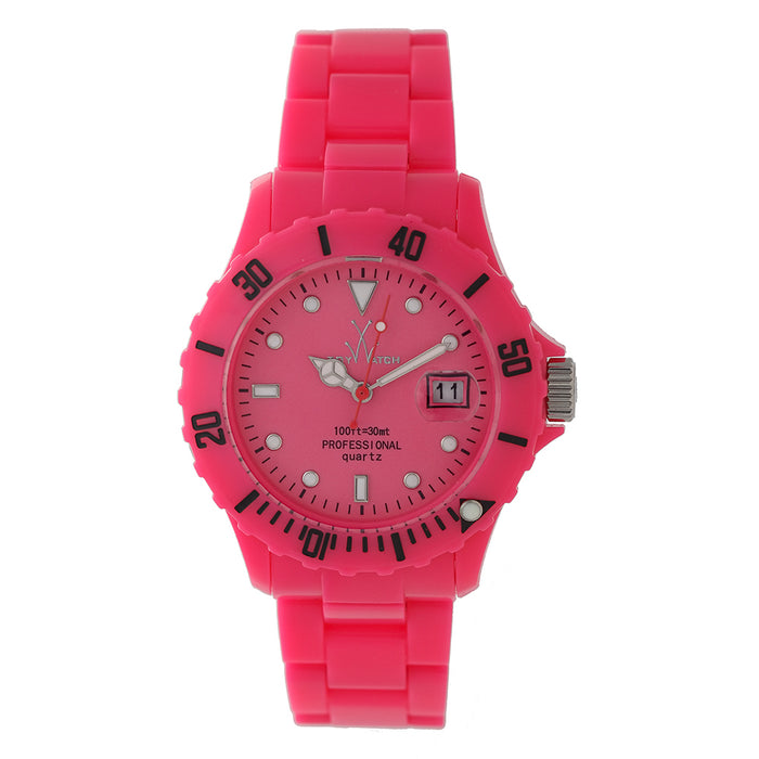 Toywatch Women's Fluo Pink Dial Watch - FL04PS