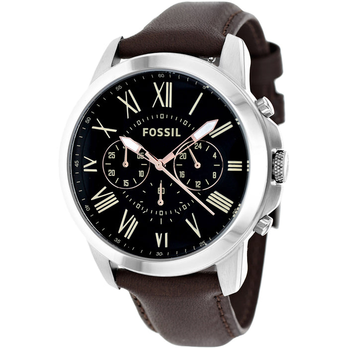 Fossil Men's Grant Black Dial Watch - FS4813