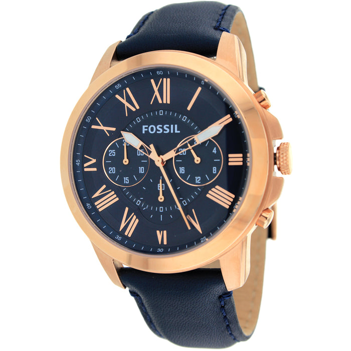 Fossil Men's Grant Navy Blue Dial Watch - FS4835