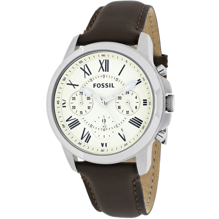 Fossil Men's Grant Cream Dial Watch - FS4839