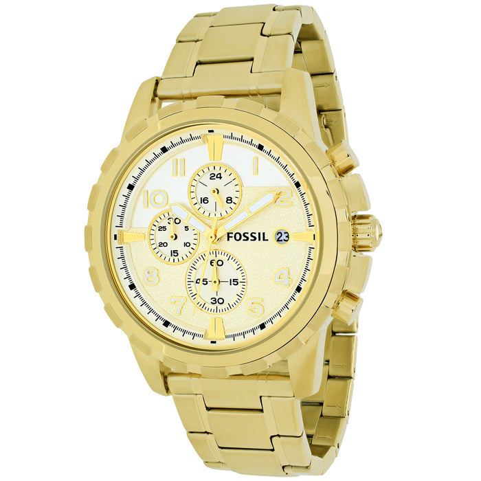 Fossil Men's Dean Gold tone Dial Watch - FS4867