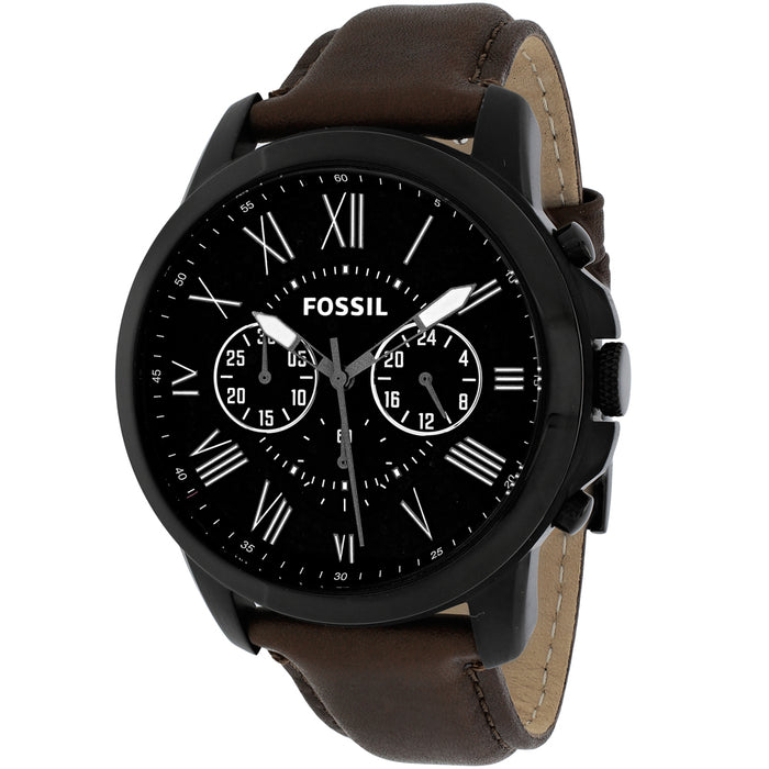 Fossil Men's Grant Black Dial Watch - FS4885