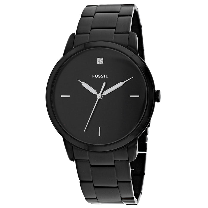 Fossil Men's Minimalist Carbon Black Dial Watch - FS5455
