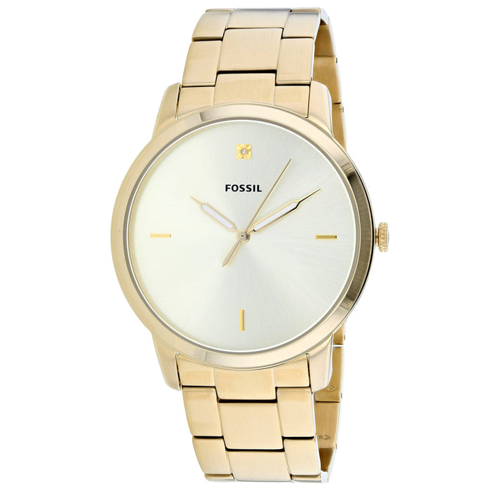 Fossil Men's Minimalist Gold Dial Watch - FS5457