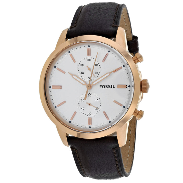 Fossil Men's Townsman White Dial Watch - FS5468
