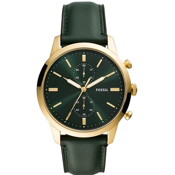 Fossil Men's Townsman Green Dial Watch - FS5599