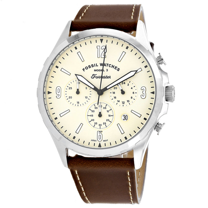 Fossil Men's Forrester Cream Dial Watch - FS5696