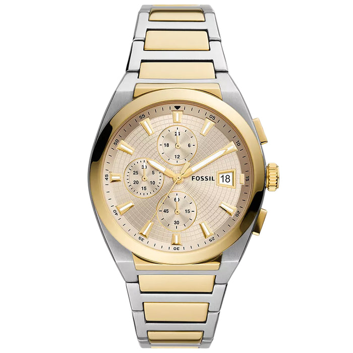 Fossil Men's Everett Gold Dial Watch - FS5796
