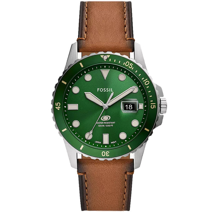 Fossil Men's Blue Dive Green Dial Watch - FS5946