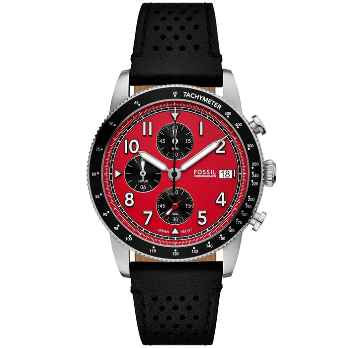 Fossil Men's Sport Tourer Red Dial Watch - FS6086