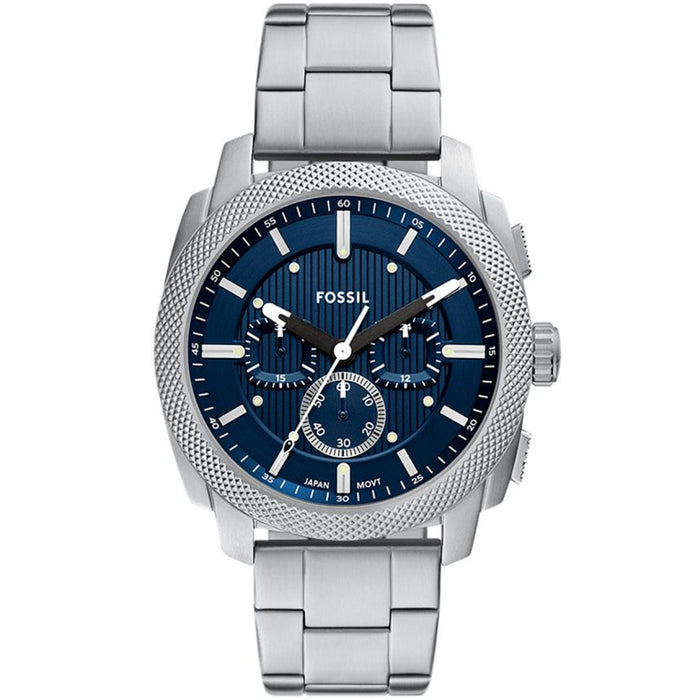 Fossil Men's Machine Blue Dial Watch - FS6096