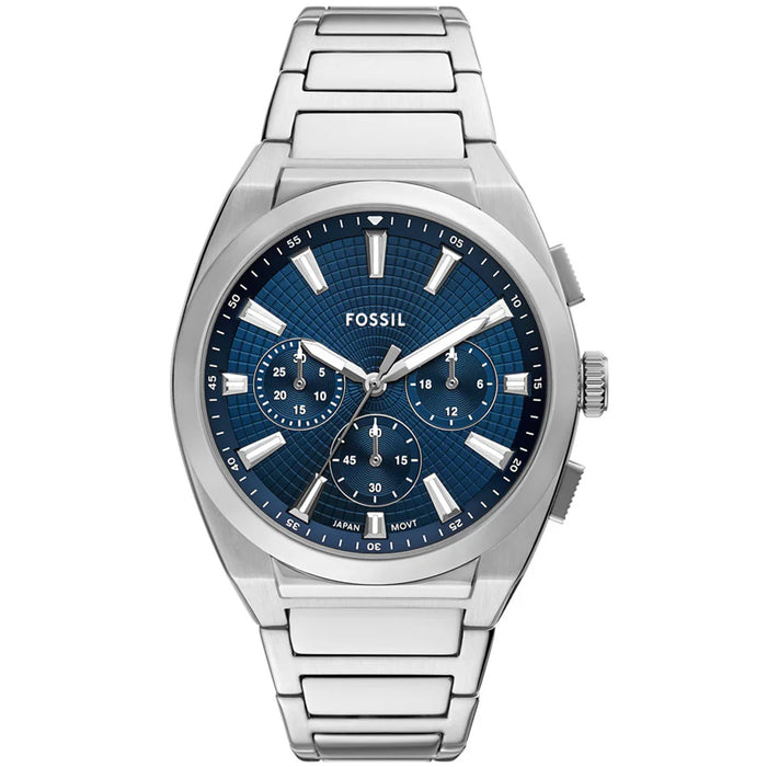 Fossil Men's Everett Chronograph Blue Dial Watch - FS6104