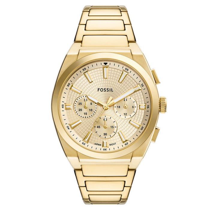 Fossil Men's Everett Gold Dial Watch - FS6119
