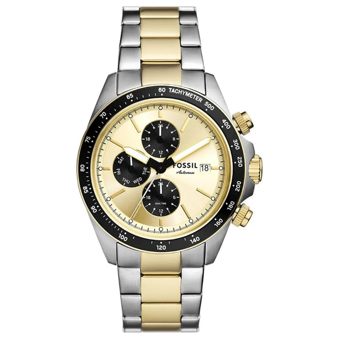 Fossil Men's Autocross Gold Dial Watch - FS6126