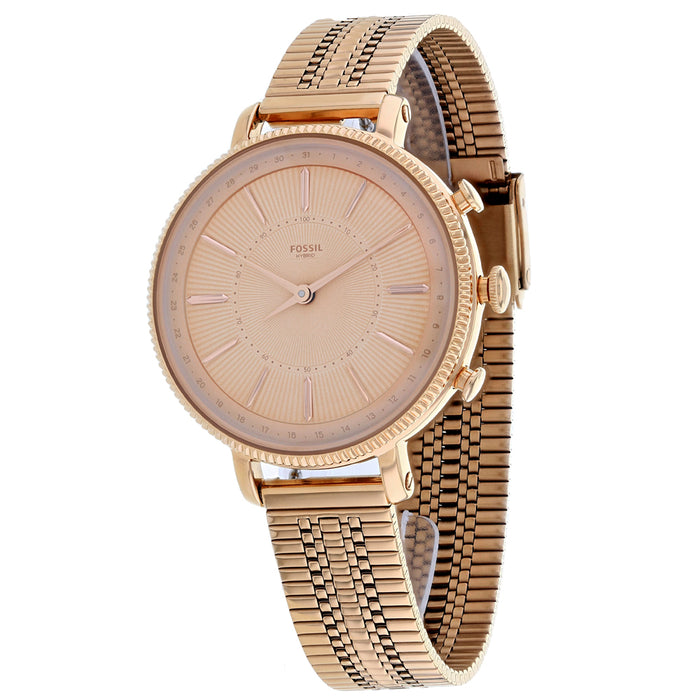 Fossil Women's Hybrid Smartwatch Cameron Rose Gold Watch - FTW5054