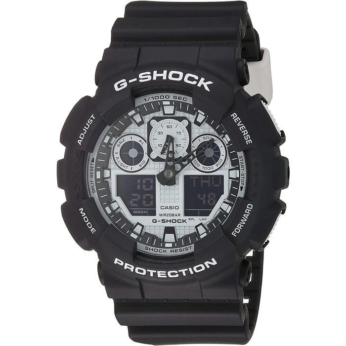 Casio Men's G-Shock Black Dial Watch - GA-100BW-1A