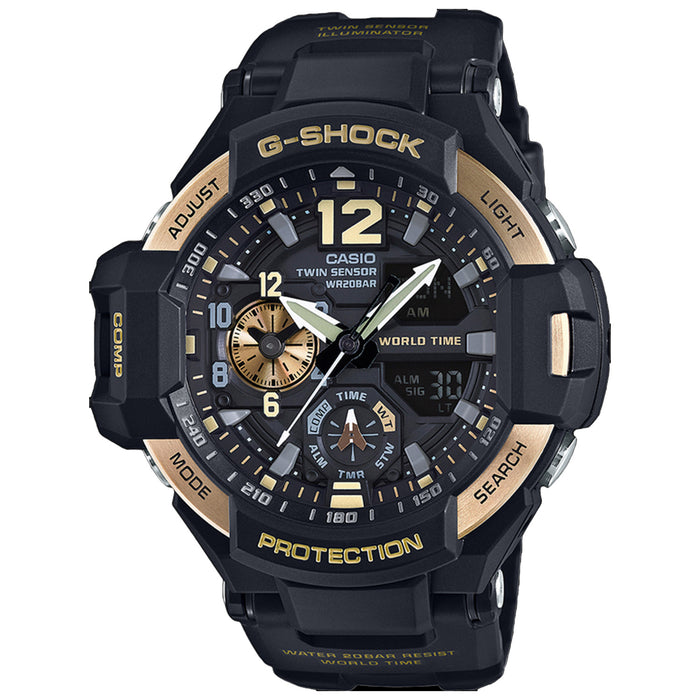 Casio Men's G-Shock Black Dial Watch - GA1100-9G