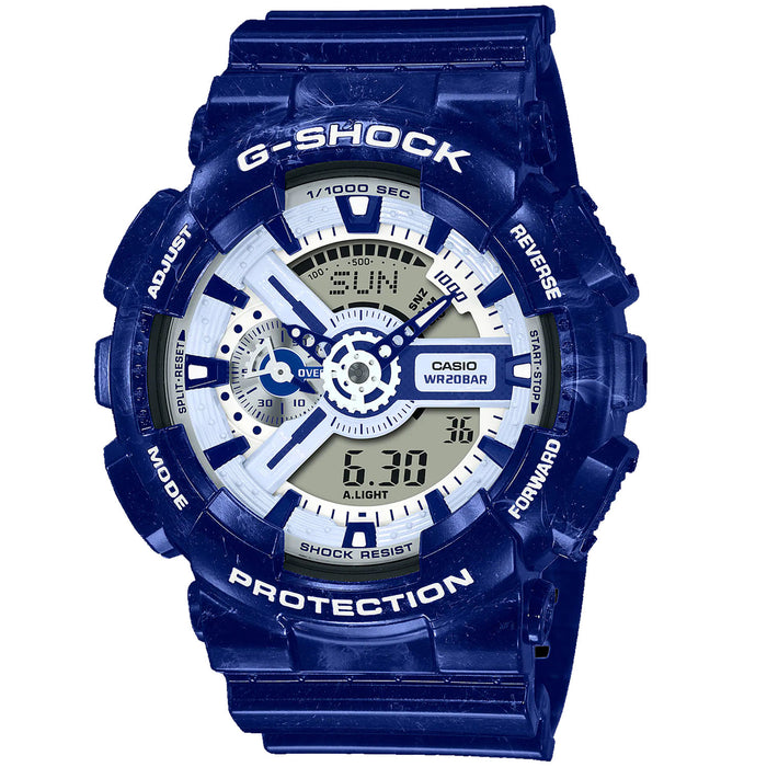 Casio Men's G-Shock Blue Dial Watch - GA110BWP-2A