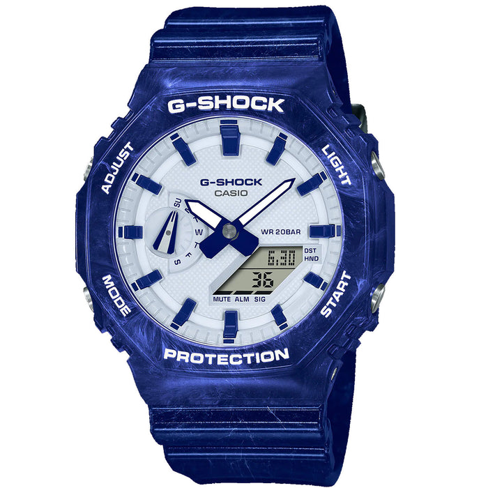 Casio Men's G-Shock Grey Dial Watch - GA2100BWP-2A