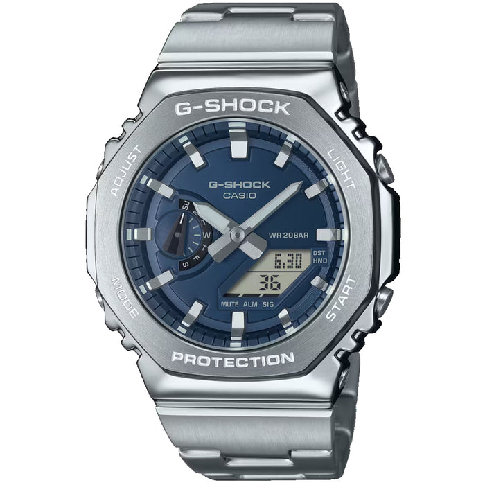 Casio Men's G-Shock G-Steel 2100 Series Navy blue Dial Watch - GM2110D-2B