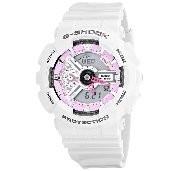 Casio Women's G-Shock S-Series Pink and Grey Dial Watch - GMA-S110MP-7ACR