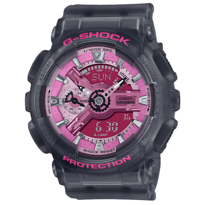 Casio Women's G-Shock Pink Dial Watch - GMAS110NP-8A