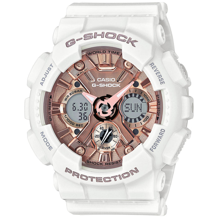 Casio Women's G-Shock Rose gold Dial Watch - GMAS120MF-7A2